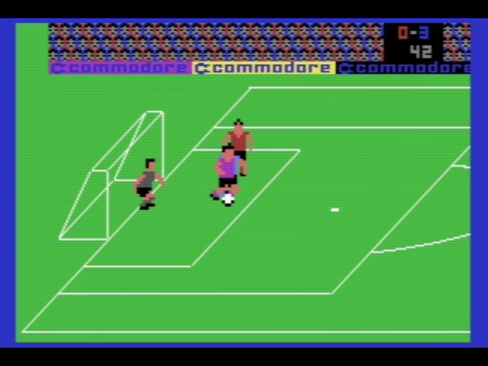 Gameplay of International Soccer for Commodore 64